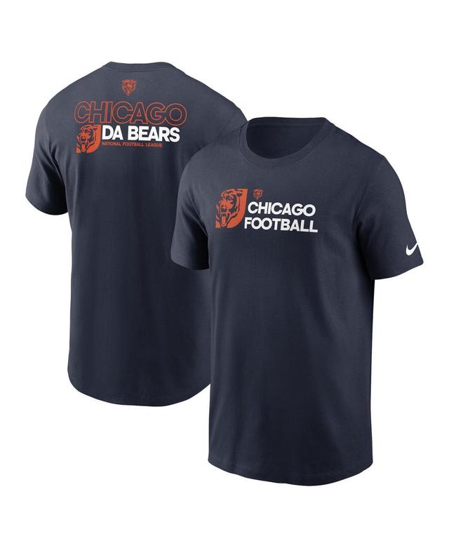 Nike Mens Navy Chicago Bears Outline T-Shirt Product Image