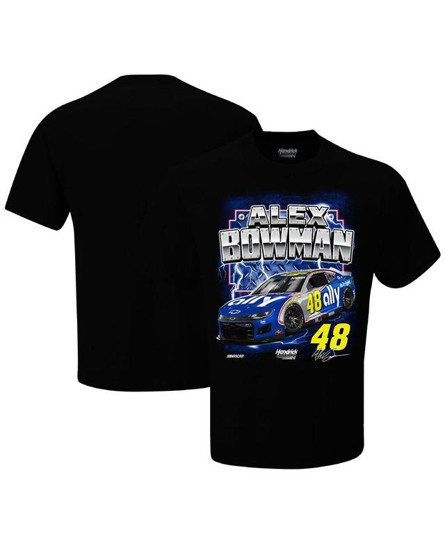 Hendrick Motorsports Team Collection Mens Black Alex Bowman Ally Darlington Throwback T-Shirt Product Image