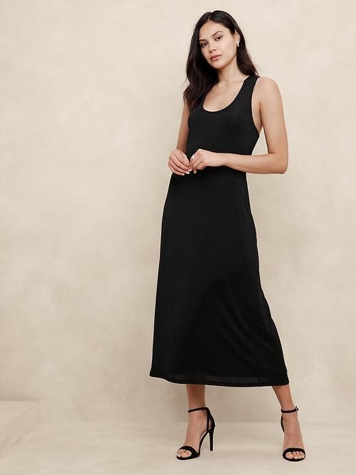 Knit Cross-Back Maxi Dress Product Image