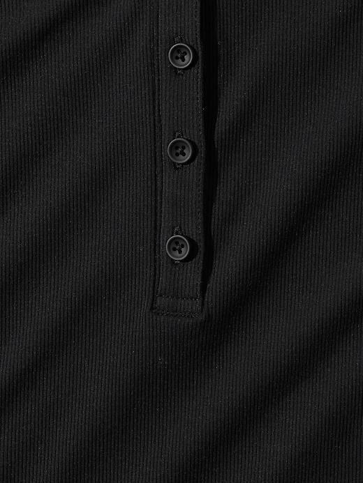 Signature Rib Henley Top Product Image