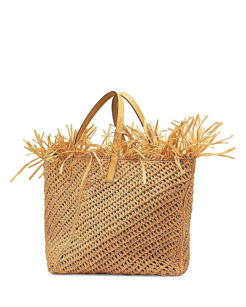 Womens Crochet Raffia Square Tote Product Image