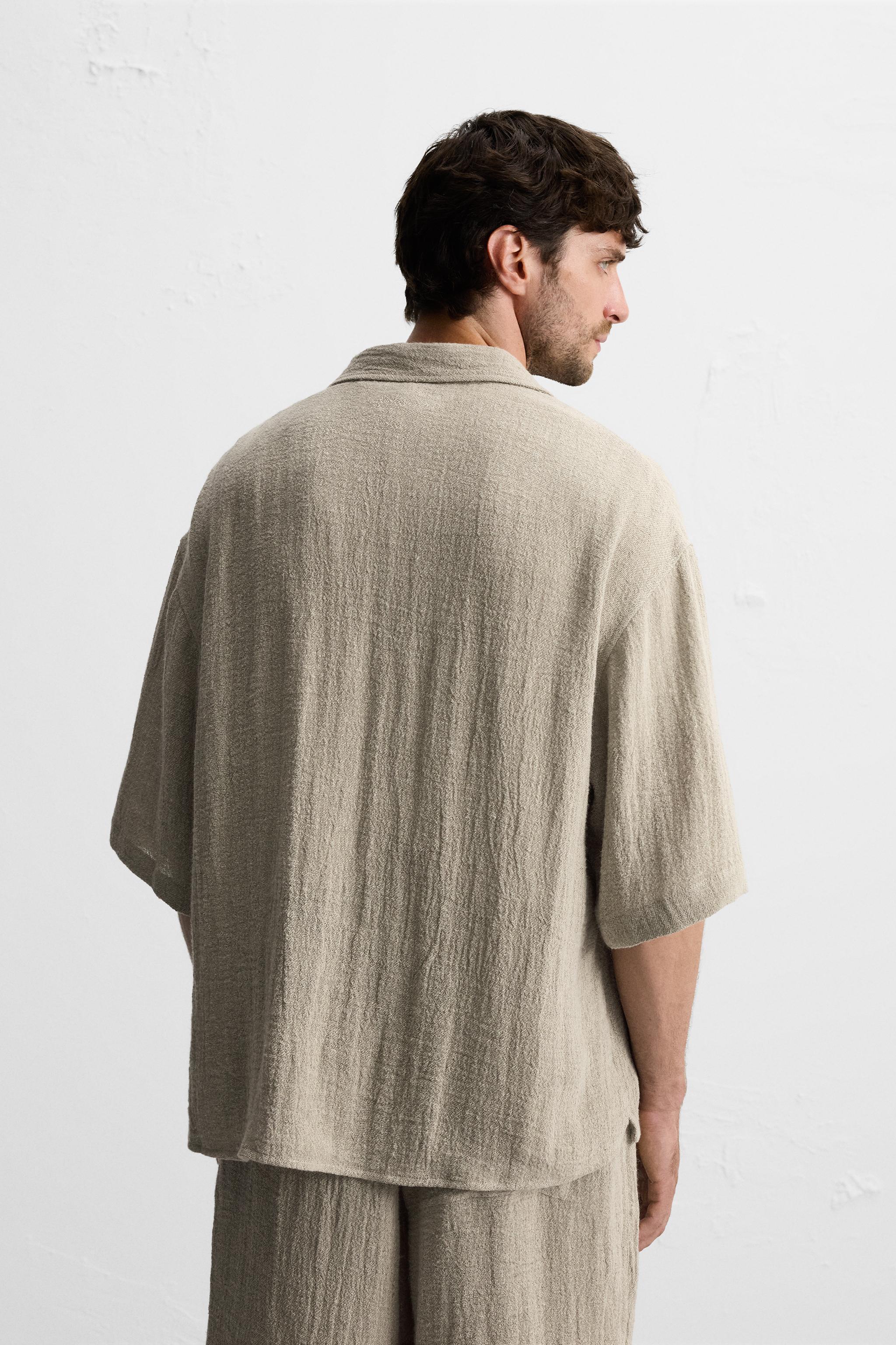 100% LINEN OVERSIZED FIT SHIRT Product Image