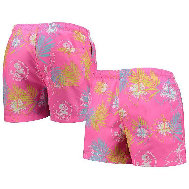 Mens FOCO Florida State Seminoles Neon Floral Swim Trunks Product Image