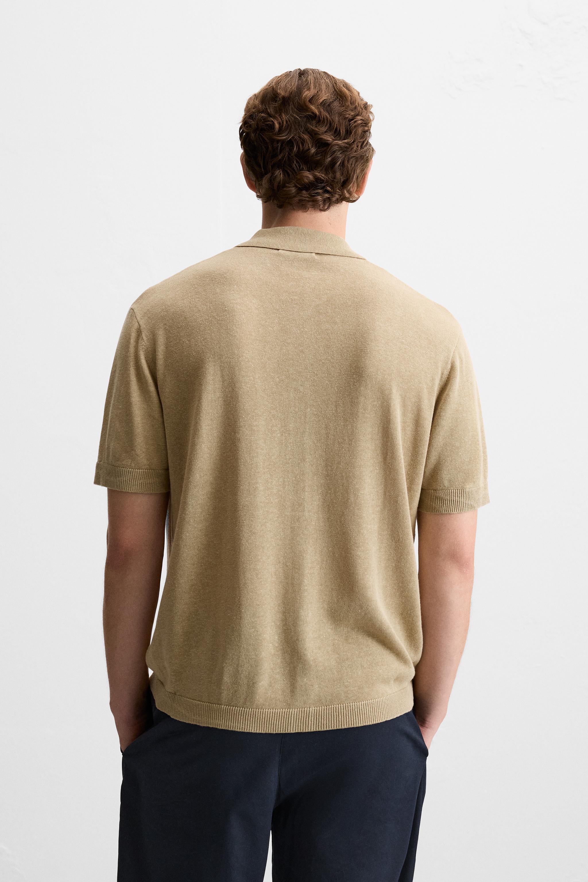 COTTON - LINEN BLEND KNIT SHIRT Product Image