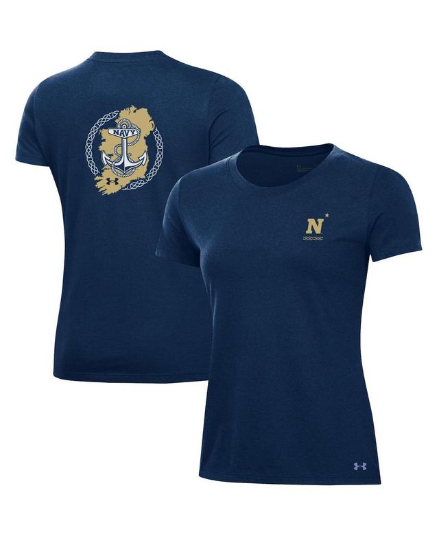 Womens Under Armour Midshipmen 2023 Aer Lingus College Football Classic Performance Cotton T-Shirt Blue Product Image