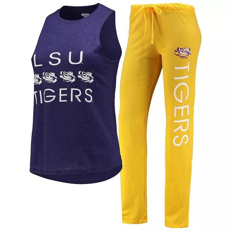 Womens Concepts Sport /Purple LSU Tigers Tank Top & Pants Sleep Set Product Image