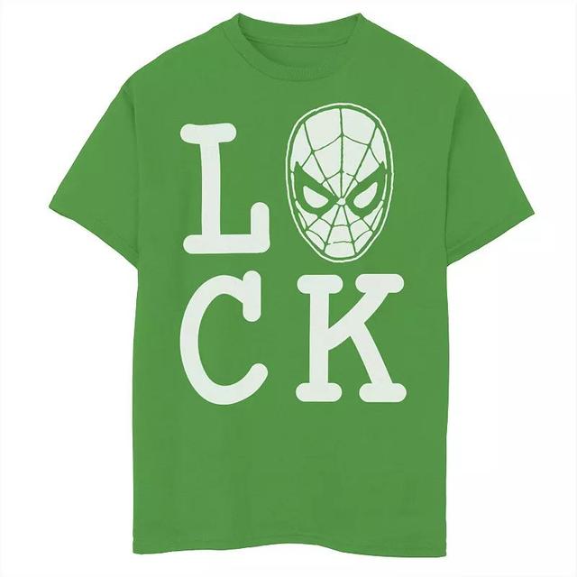 Boys 8-20 Marvel Spider-Man Lucky St. Patricks Day Text Graphic Tee, Boys Product Image