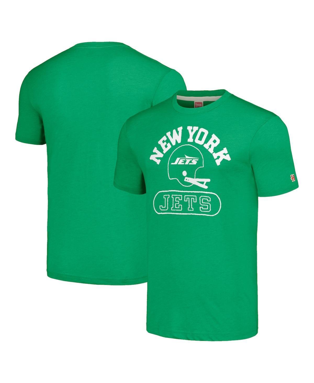 Unisex Homage New York Jets Helmet Tri-Blend T-Shirt, Adult Unisex Product Image