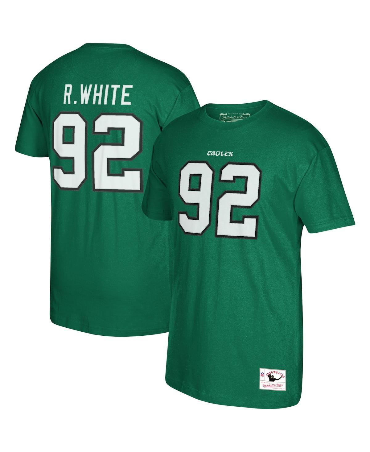 Mens Mitchell & Ness Reggie White Kelly Green Philadelphia Eagles Retired Player Logo Name and Number T-shirt Product Image