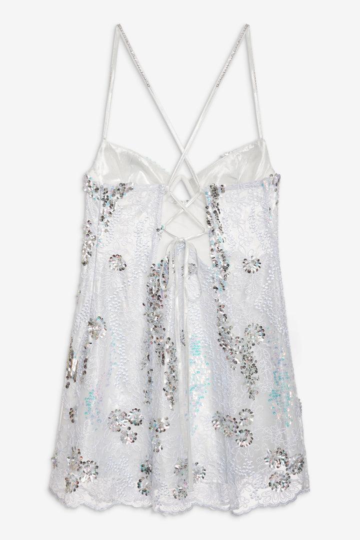 Opal Mini Dress — Silver Product Image