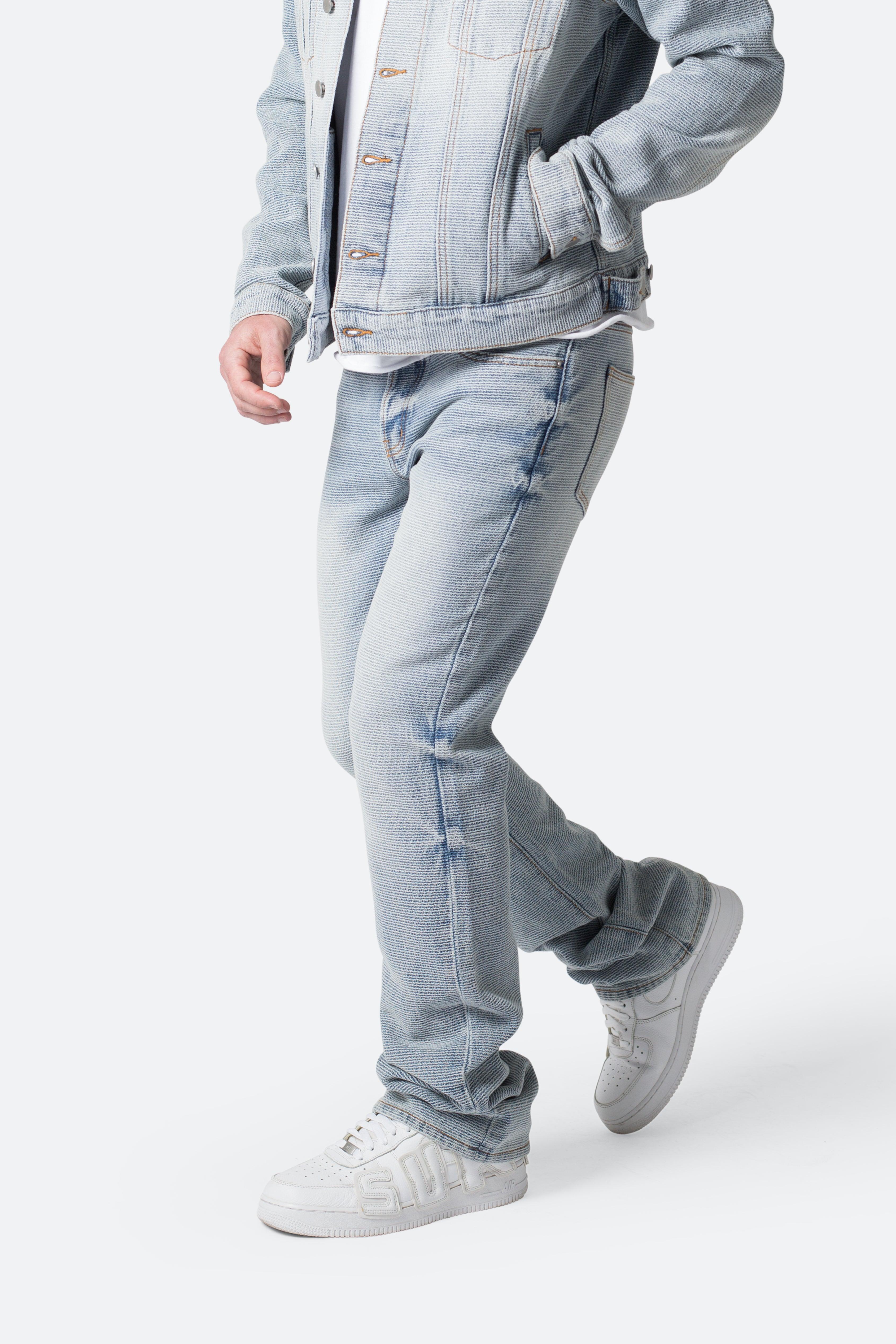 B575 Western Crosshatch Flare Denim - Blue Product Image