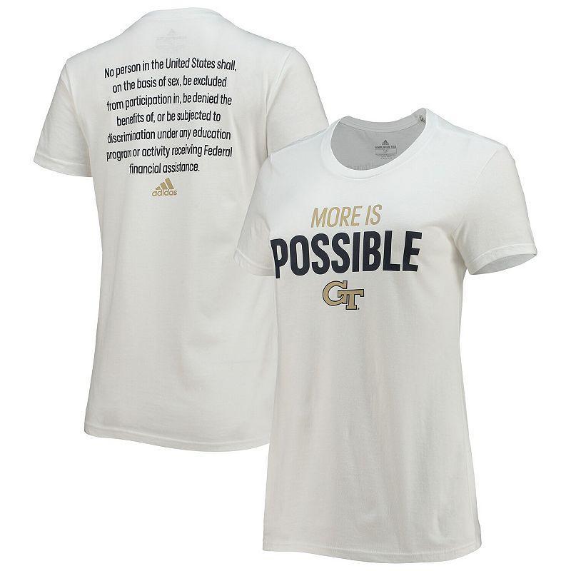 Womens adidas Georgia Tech Yellow Jackets More Is Possible T-Shirt Product Image