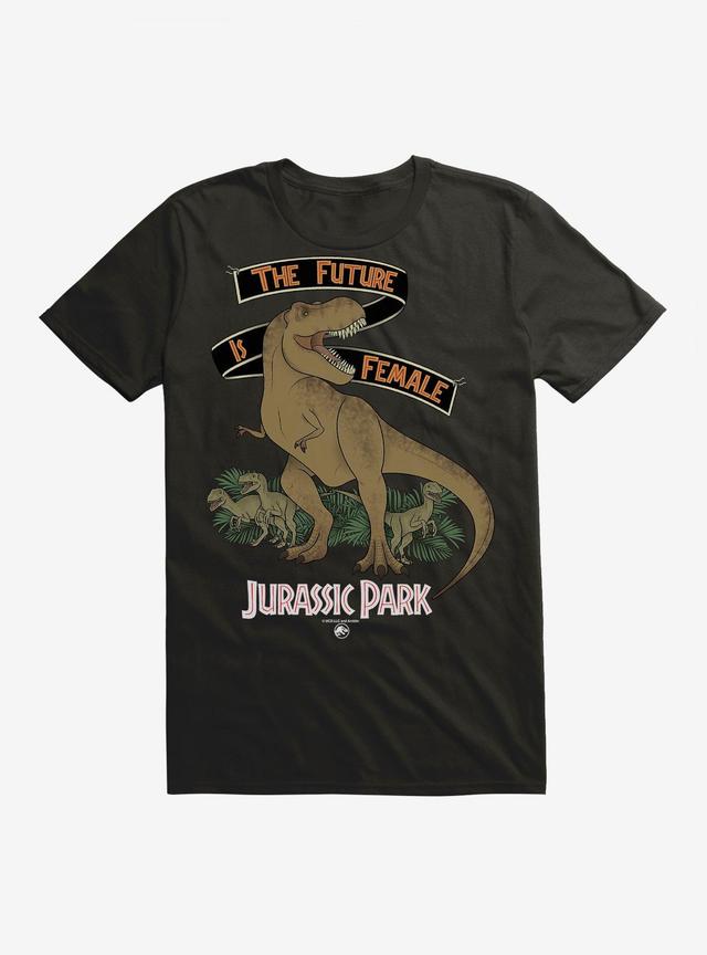 Jurassic Park The Future Is Female White T-Shirt Product Image