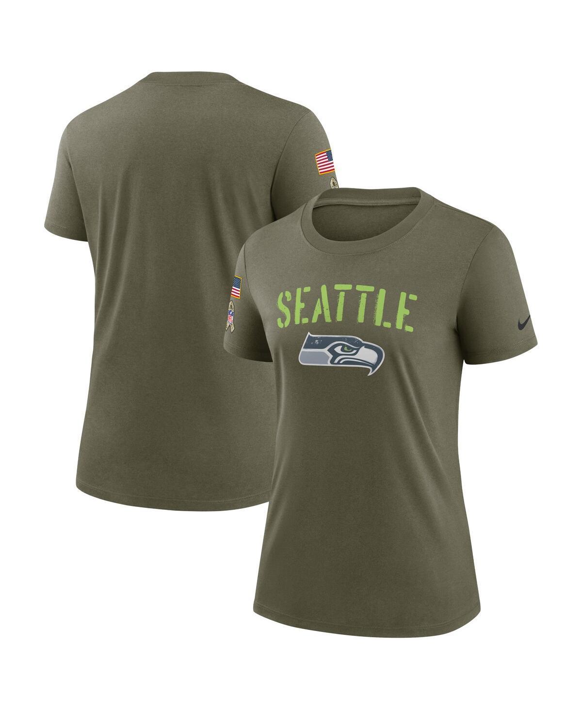 Womens Nike Olive Seattle Seahawks 2022 Salute To Service Legend T-shirt Product Image