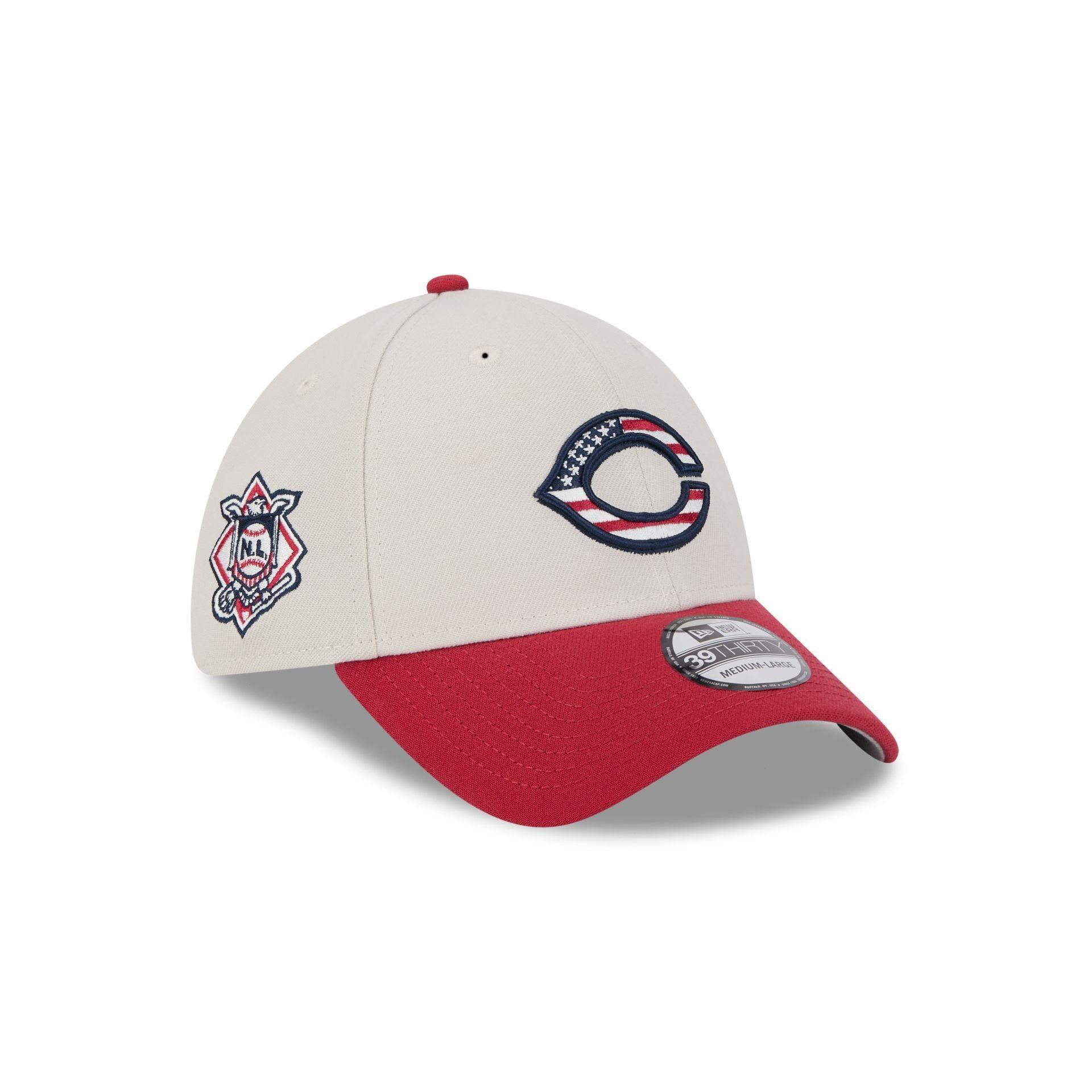 Cincinnati Reds Independence Day 2024 39THIRTY Stretch Fit Hat Male Product Image