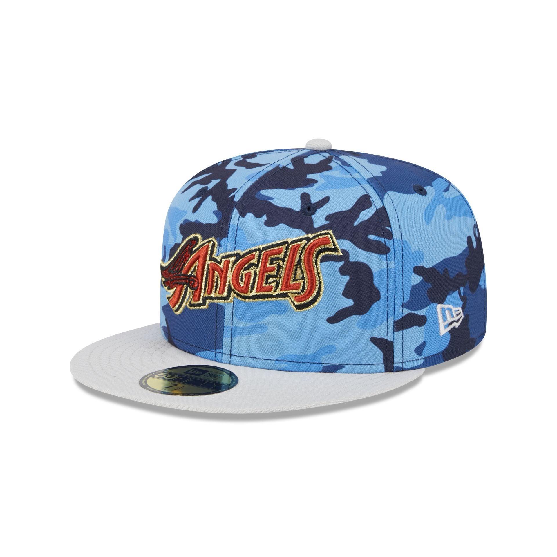 Los Angeles Angels Blue Camo 59FIFTY Fitted Hat Male Product Image