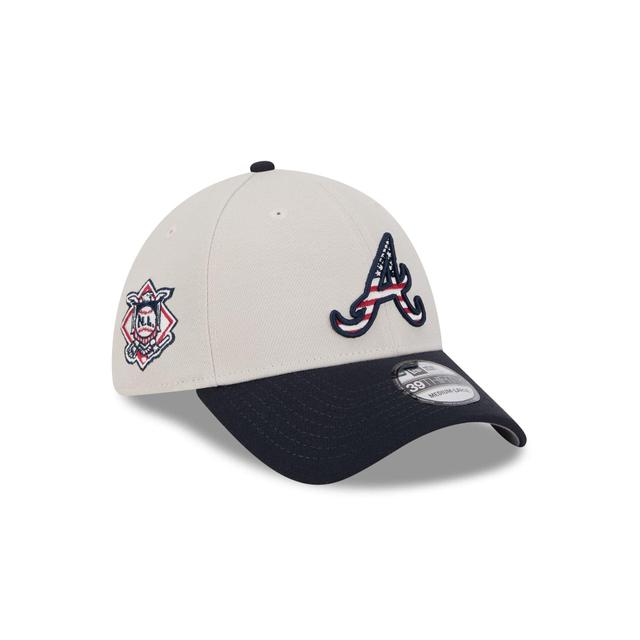 Atlanta Braves Independence Day 2024 39THIRTY Stretch Fit Hat Male Product Image