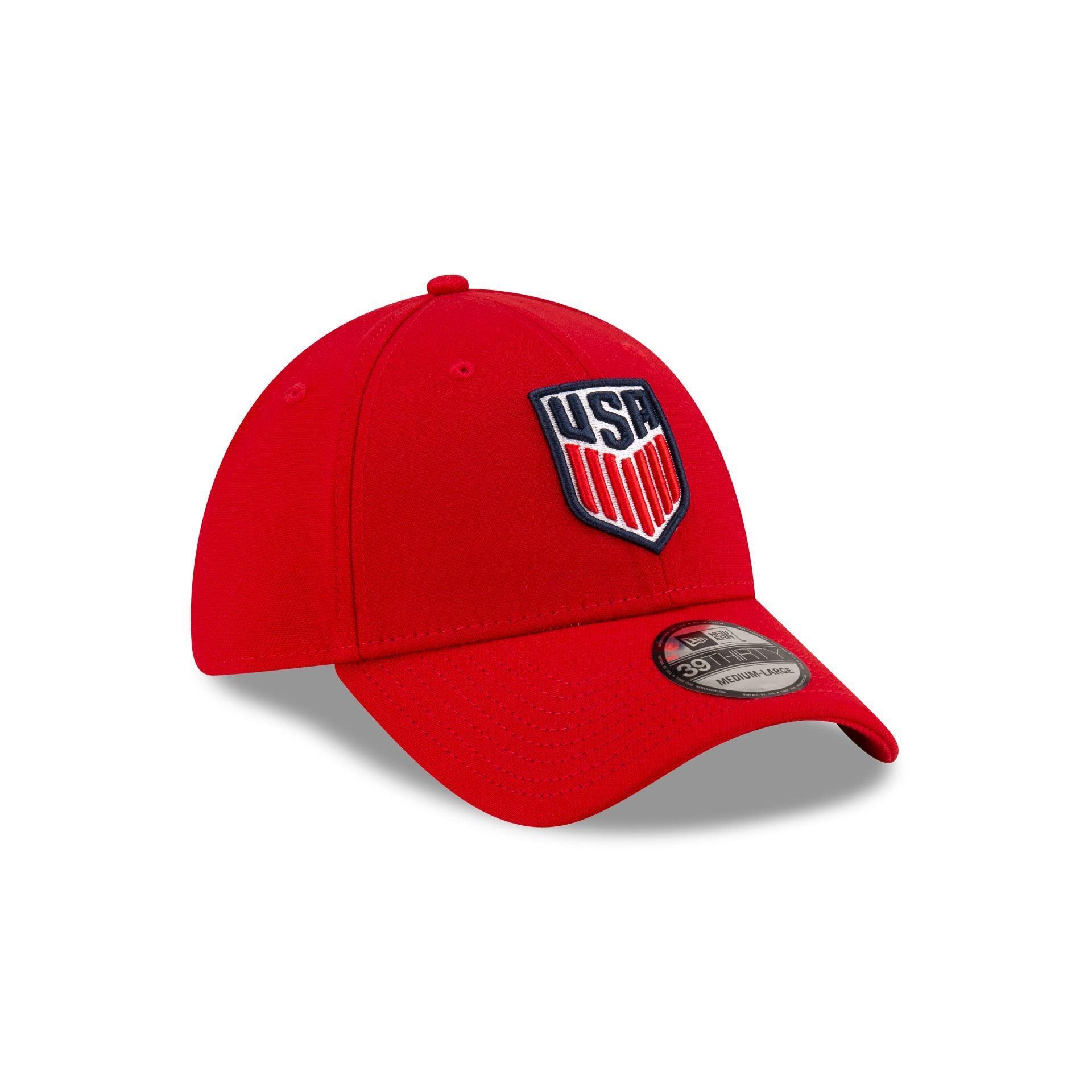 US Soccer Red 39THIRTY Stretch Fit Hat Male Product Image