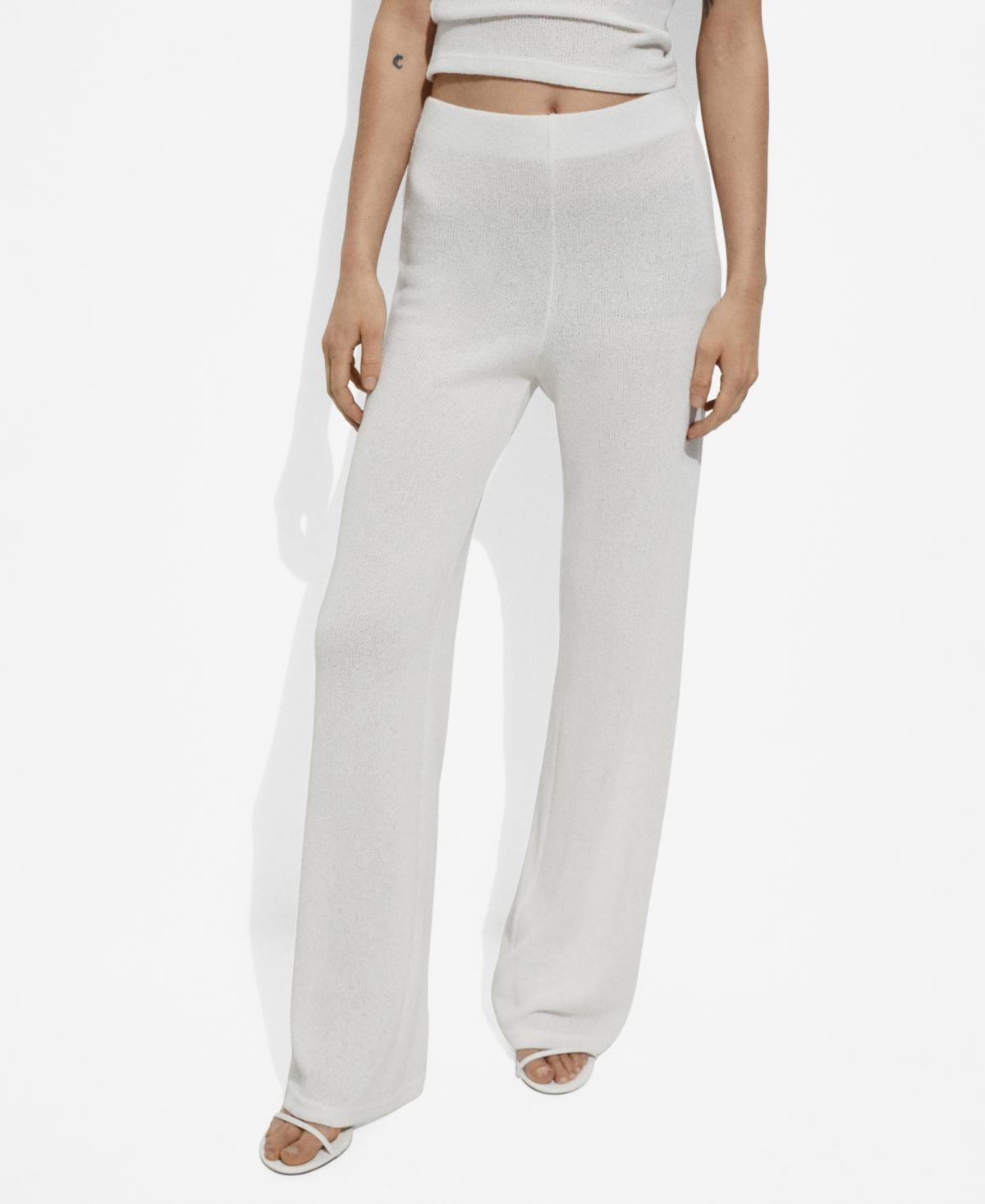 Mango Womens Straight Knitted Pants product image