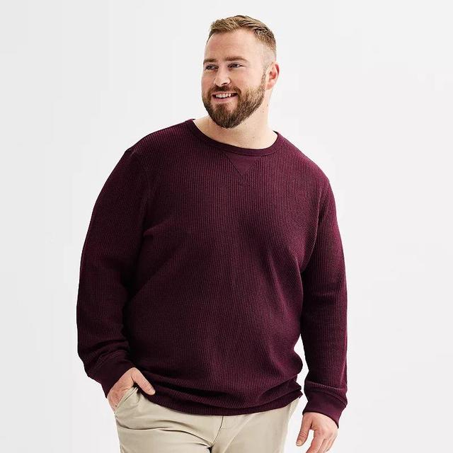 Big & Tall Sonoma Goods For Life Essential Thermal Long Sleeve Tee, Mens Purple Product Image