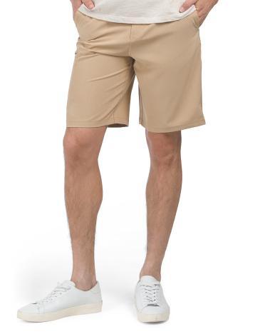 Zip Cargo Pocket Hybrid Shorts for Men | Polyester/Spandex Product Image