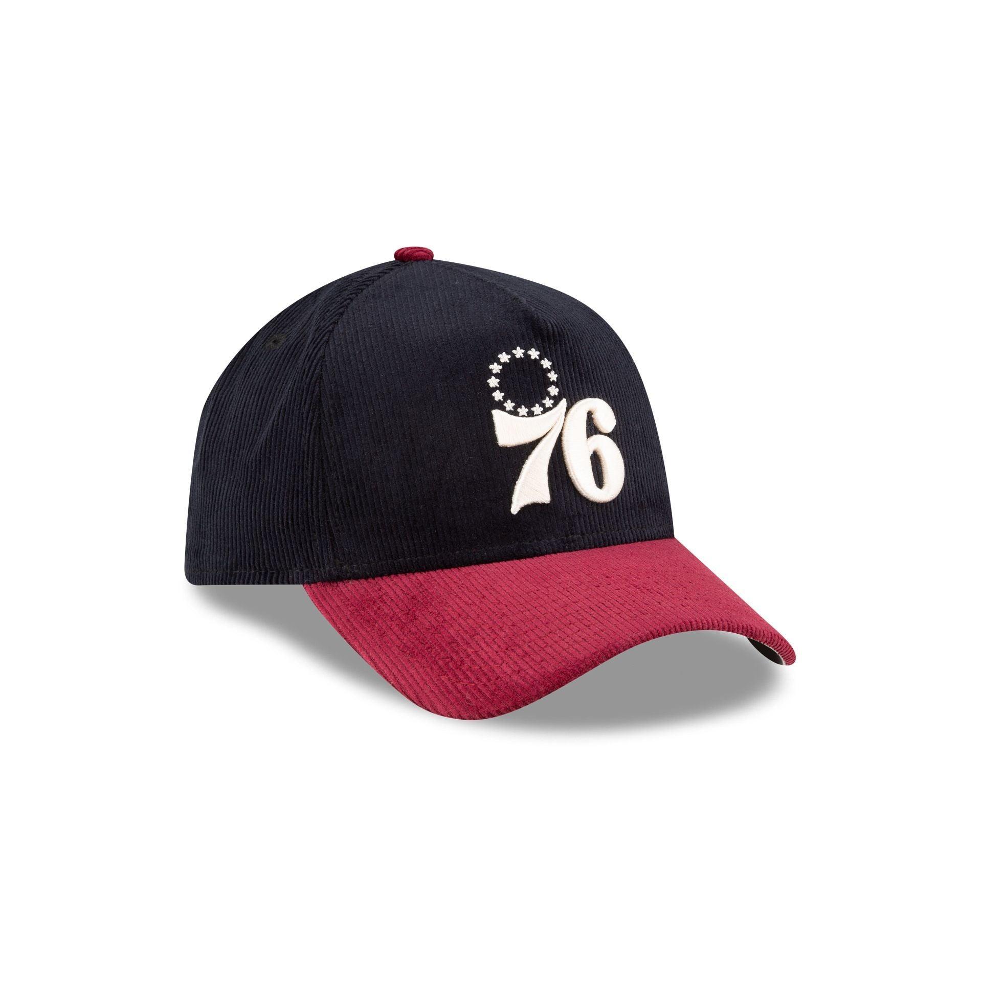 Philadelphia 76ers Navy Corduroy 9FORTY A-Frame Snapback Hat Male Product Image