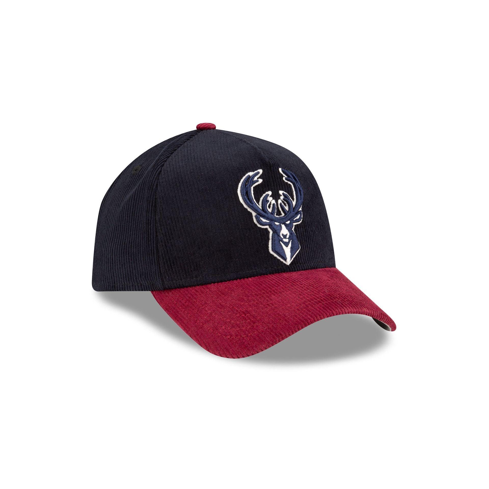 Milwaukee Bucks Navy Corduroy 9FORTY A-Frame Snapback Hat Male Product Image