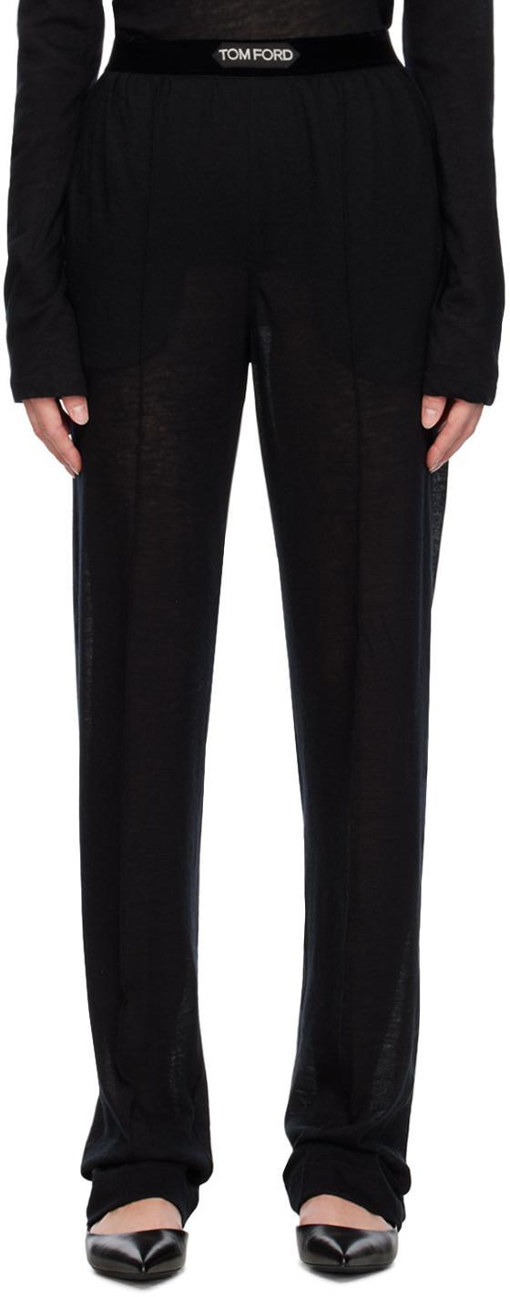 TOM FORD Logo-waistband Cashmere Track Pants In Black Product Image