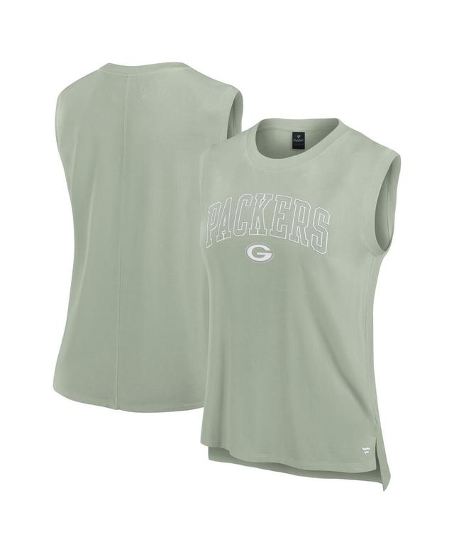 Fanatics Womens Green Green Bay Packers Studio Gym Tank Top Product Image