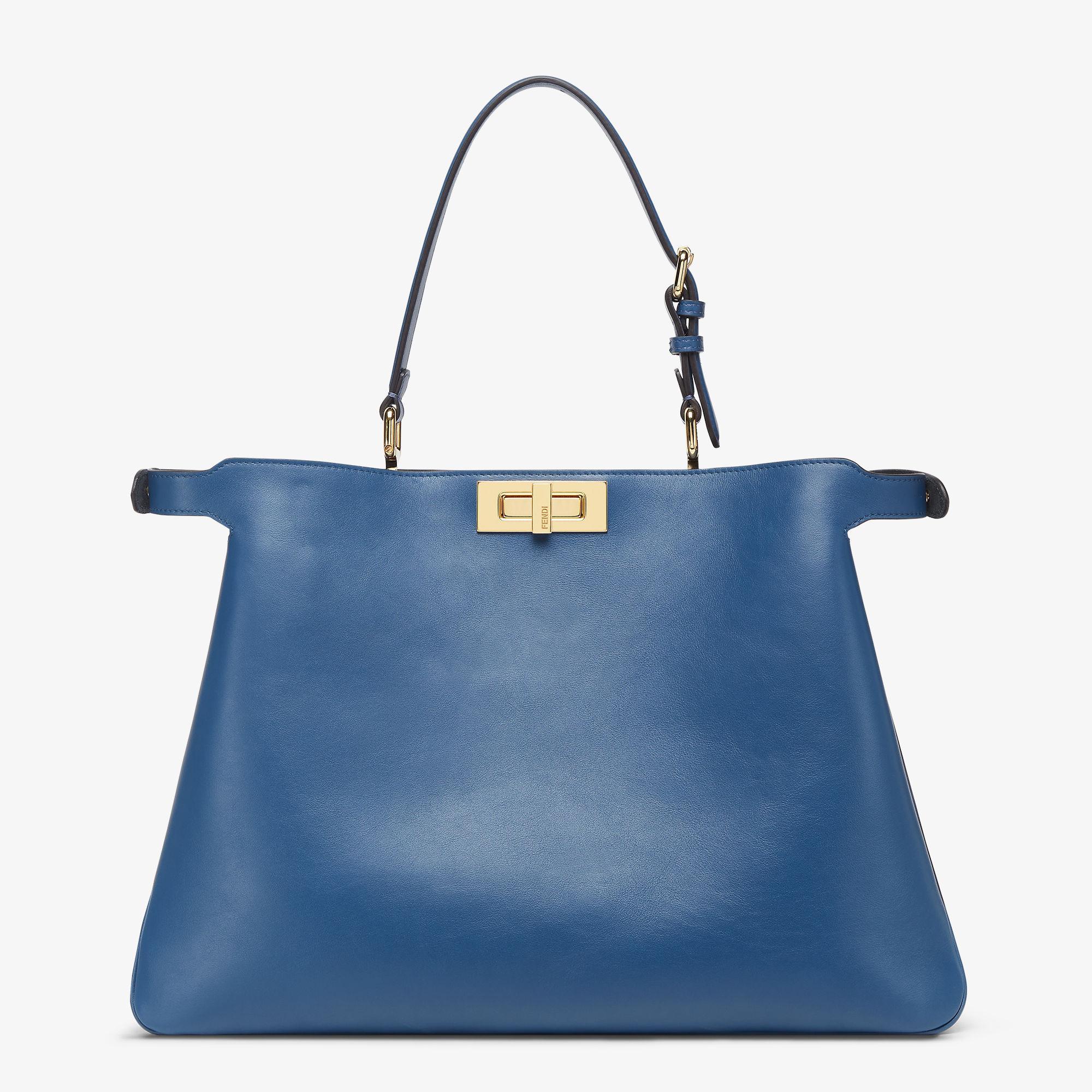 Peekaboo Soft LargeBlue leather bag Product Image