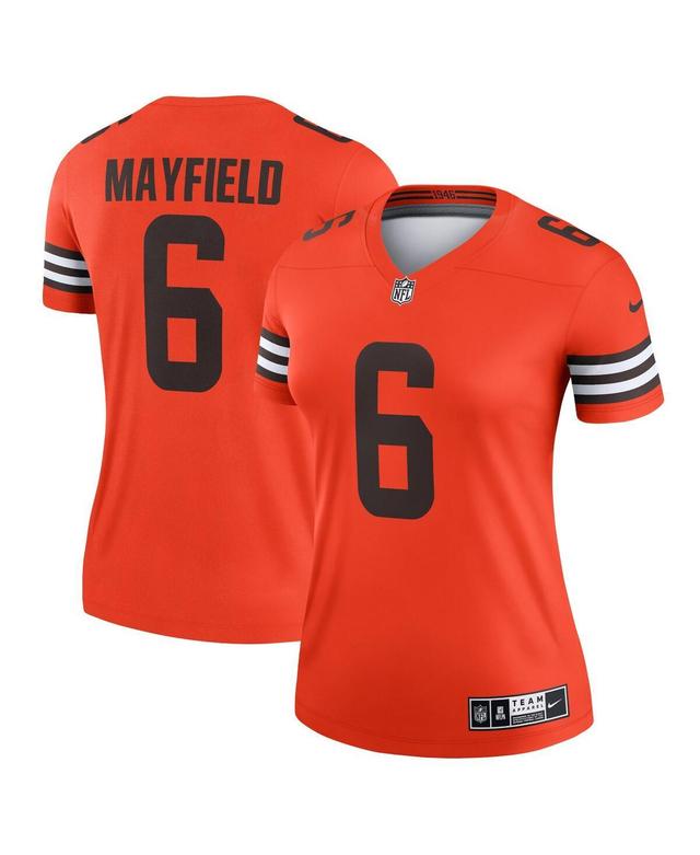 Womens Nike Baker Mayfield Orange Cleveland Browns Inverted Legend Jersey - Orange Product Image