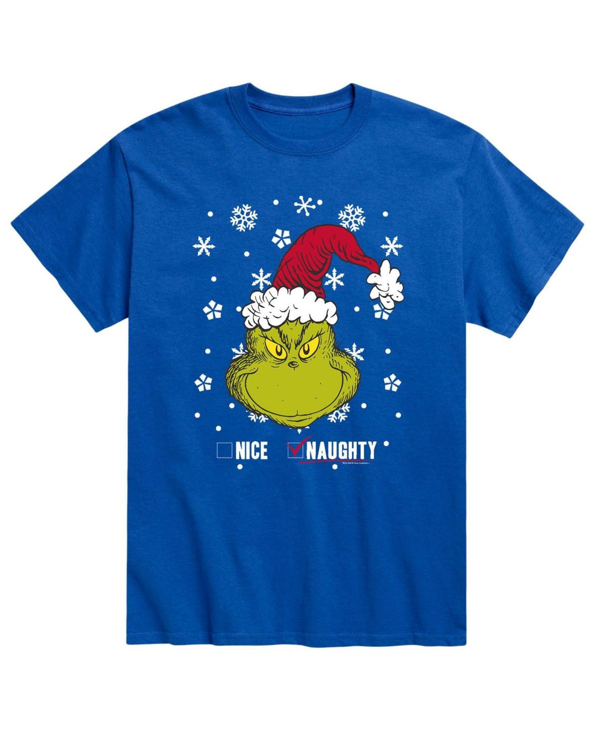 Mens Dr. Seuss The Grinch Naughty or Nice T-shirt Product Image