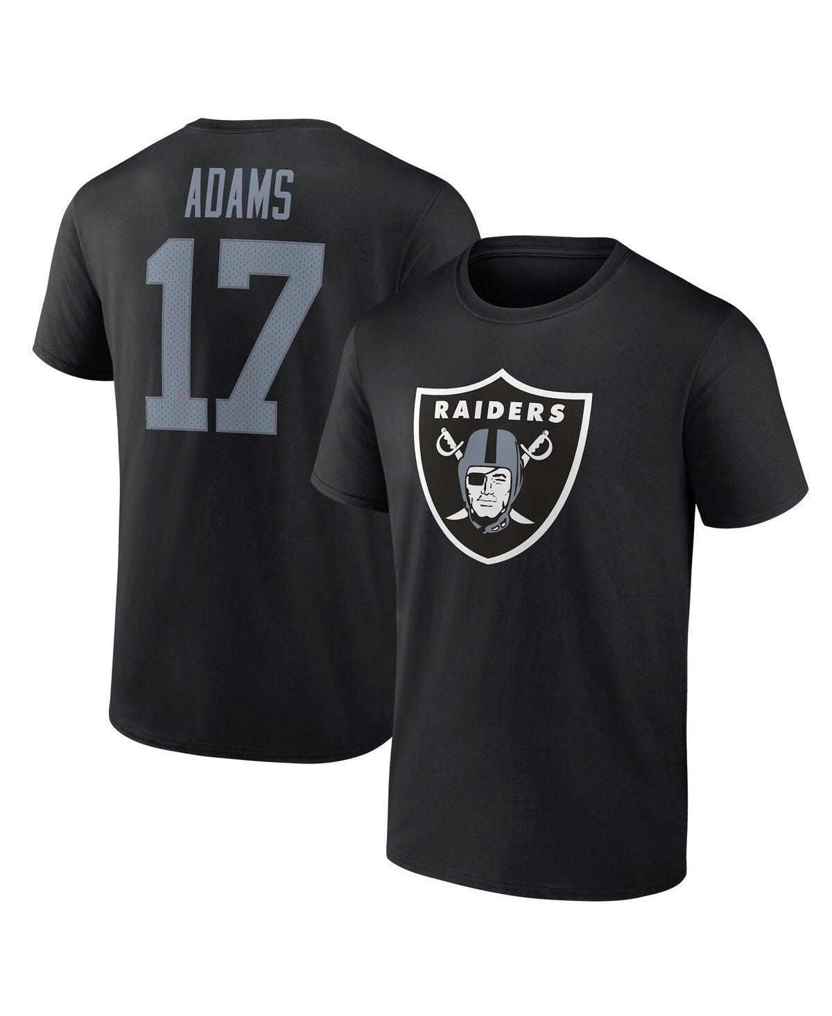 Mens Fanatics Branded Davante Adams Black Las Vegas Raiders Player Icon Name & Number T-Shirt Product Image