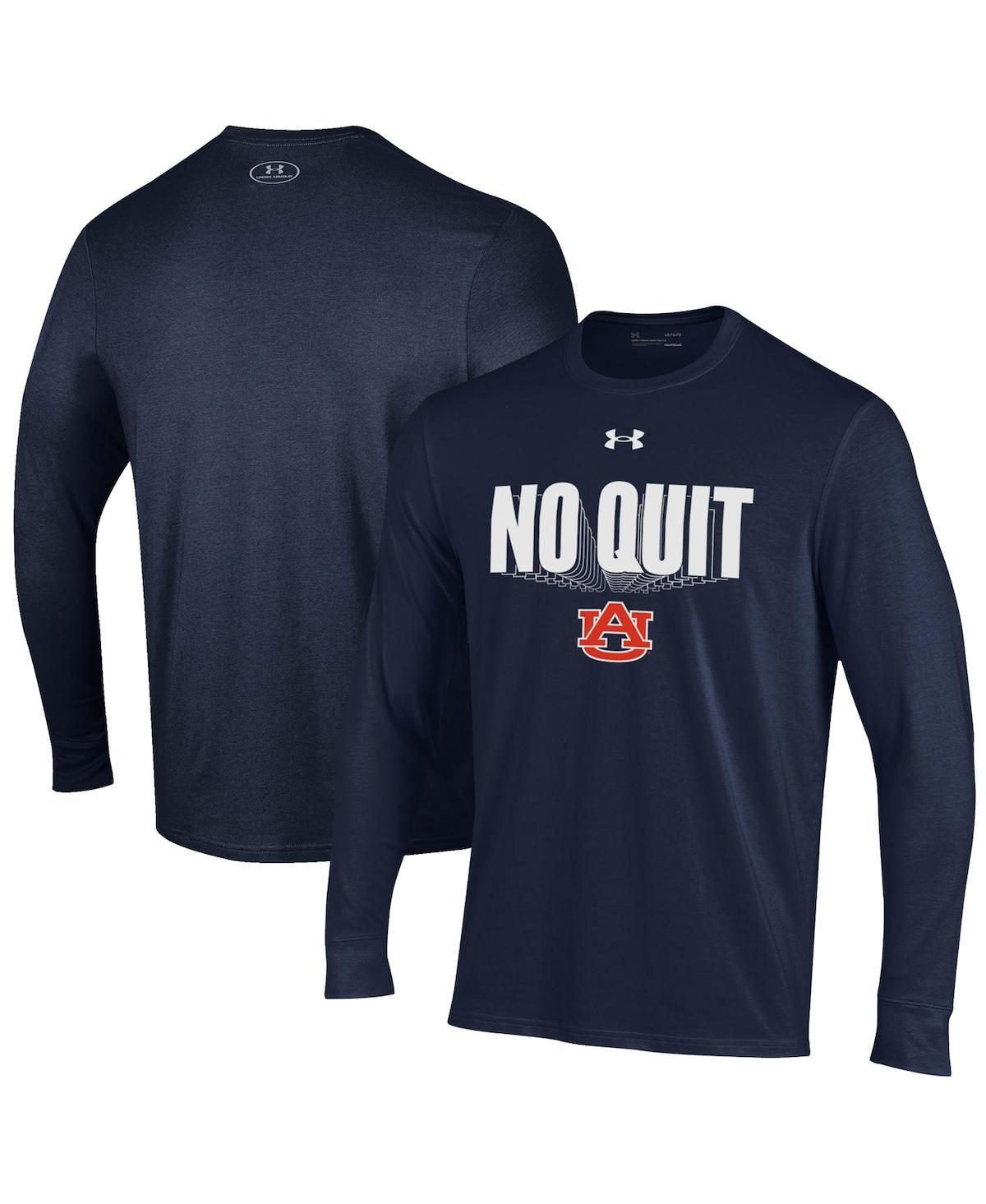 Mens Under Armour Navy Auburn Tigers Shooter Performance Long Sleeve T-shirt Product Image