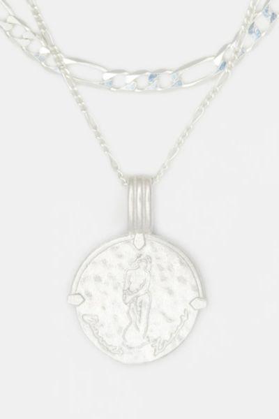 Deux Lions Jewelry Sterling Silver Sicilian Zodiac Layered Necklace Womens at Urban Outfitters Product Image