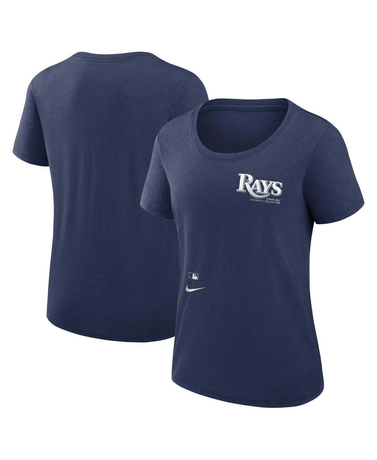 Nike Womens Navy Tampa Bay Rays Authentic Collection Performance Scoop Neck T-Shirt Product Image