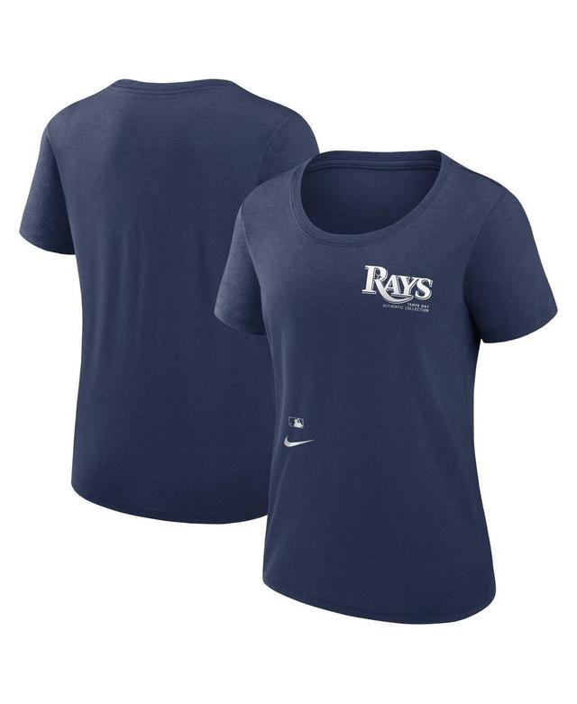 Womens Nike Tampa Bay Rays Authentic Collection Performance Scoop Neck T-Shirt Blue Product Image