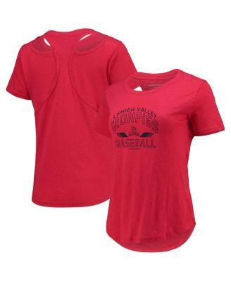 Womens Red Lehigh Valley IronPigs Cut It Out T-shirt Product Image