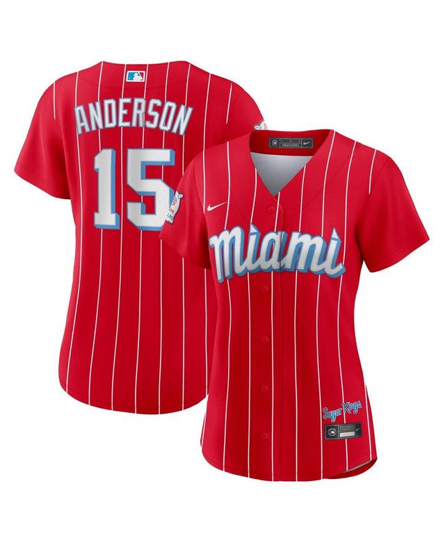 Womens Nike Brian Anderson Red Miami Marlins City Connect Replica Player Jersey - Red Product Image