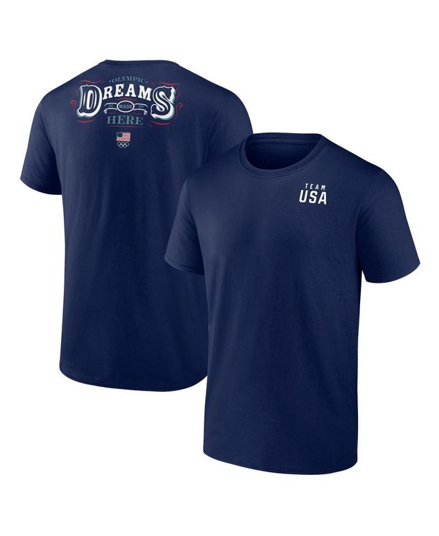 Fanatics Mens Navy Team Usa Dreams Are Made Here T-Shirt Product Image