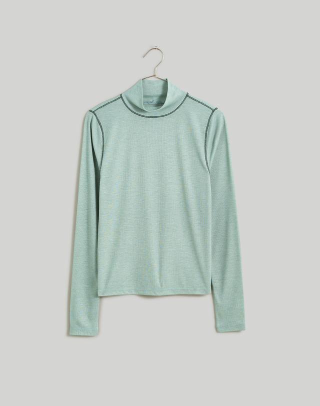 Semi-Sheer Mockneck Tee Product Image