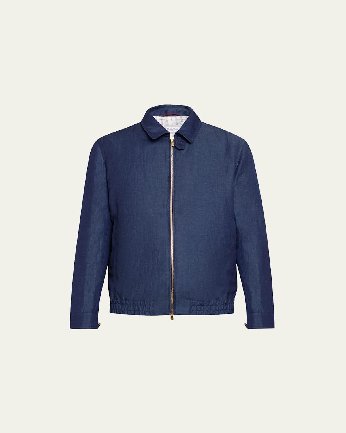 Mens Wool-Linen Bomber Jacket Product Image