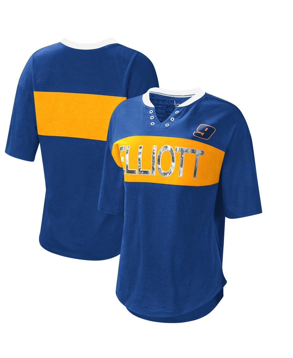 Womens Touch Royal Chase Elliott Lead Off Henley T-shirt Product Image