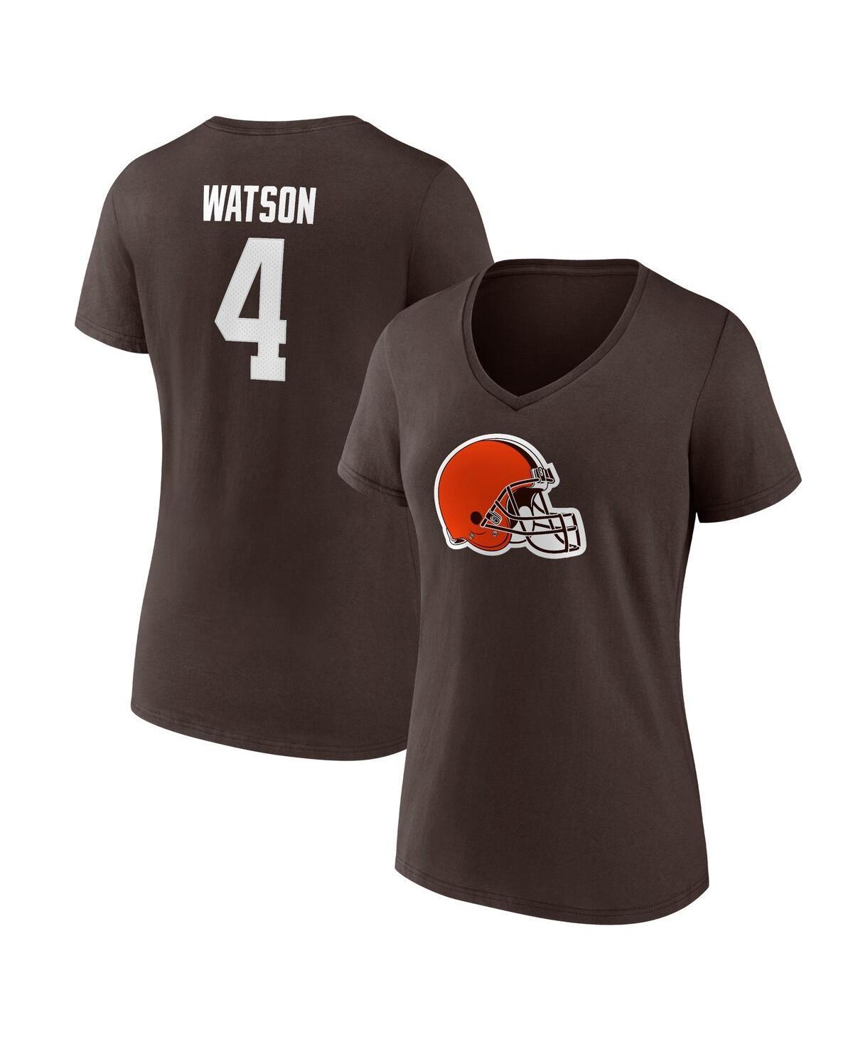 Womens Fanatics Branded Deshaun Watson Cleveland s Player Icon Name & Number V-Neck T-Shirt Product Image