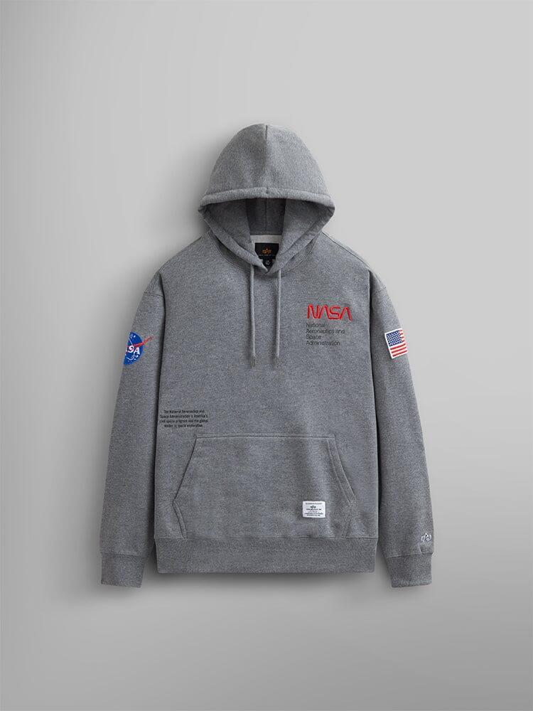 NASA WORM LOGO HOODIE (CHARCOAL) Product Image