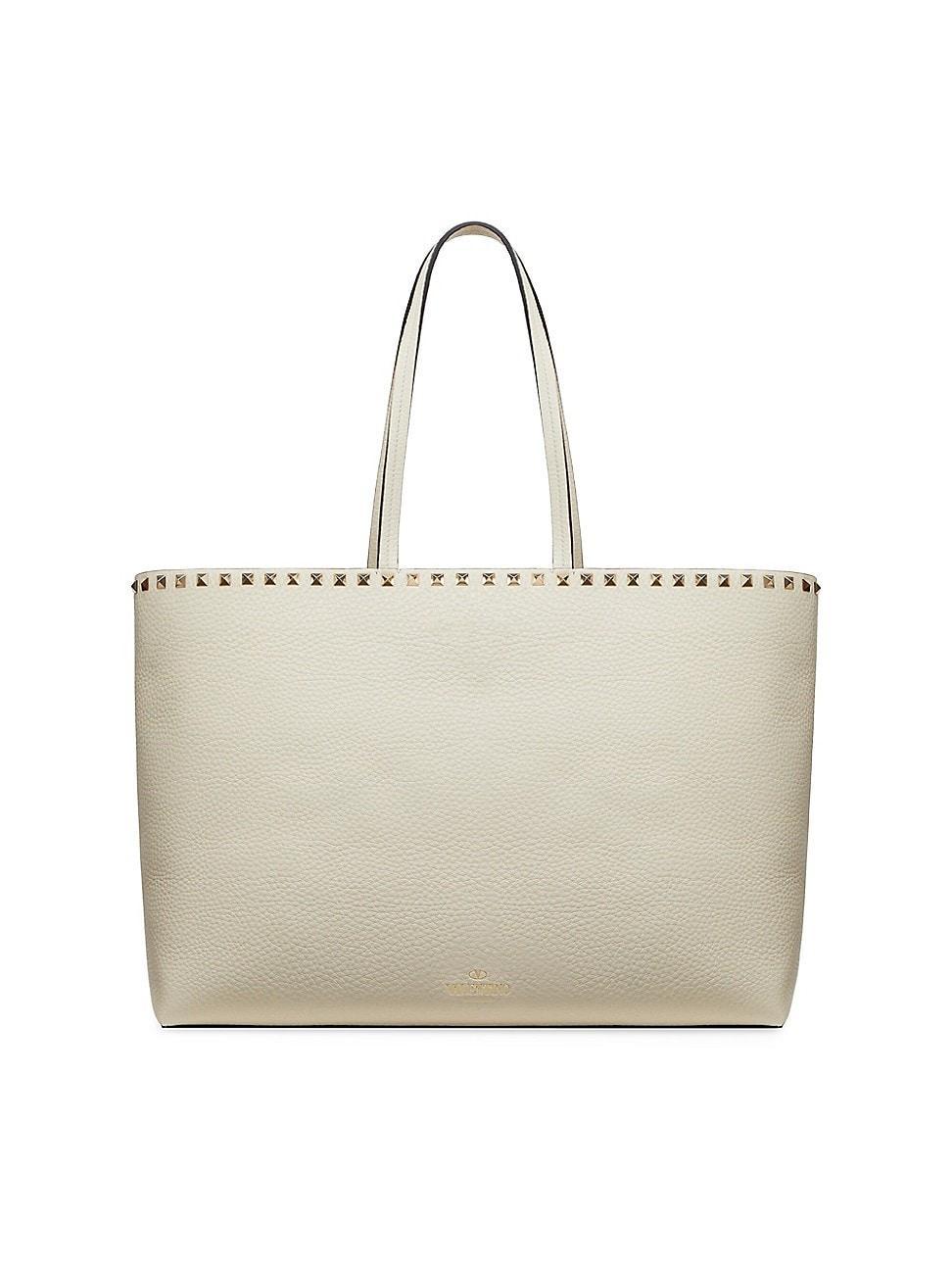 Womens Rockstud Grainy Calfskin Tote Bag Product Image