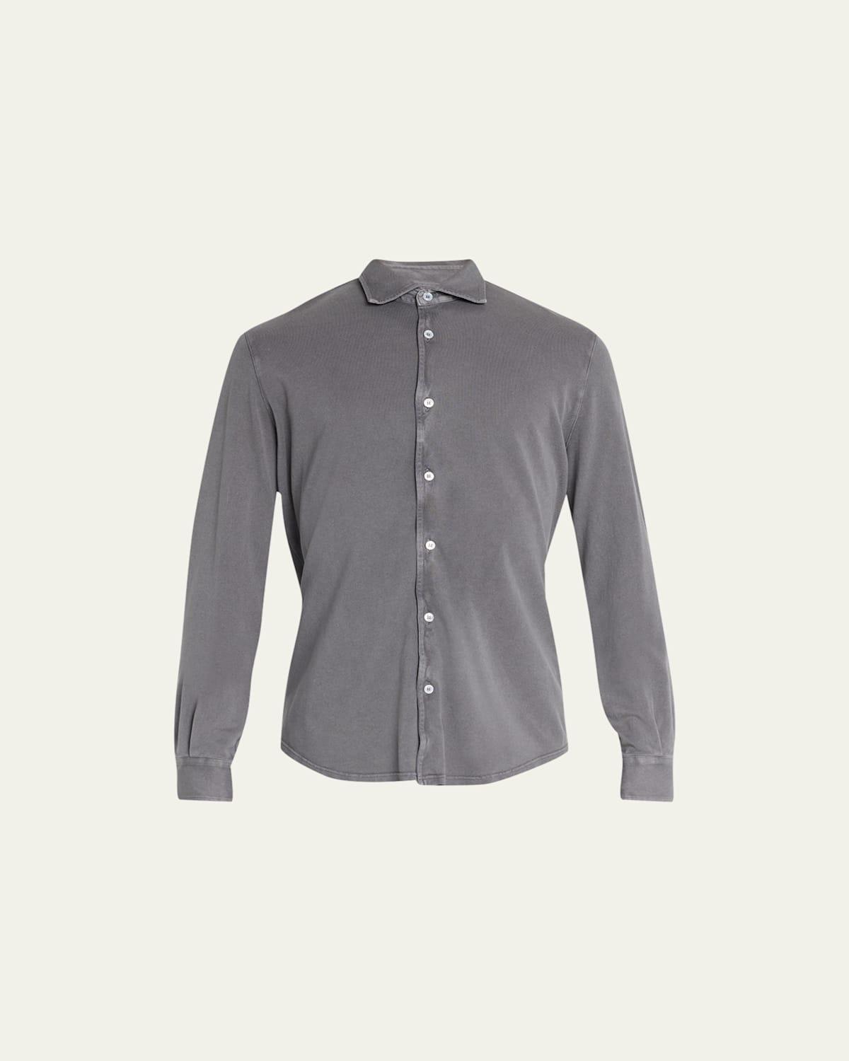 Mens Cotton Pique Sport Shirt Product Image