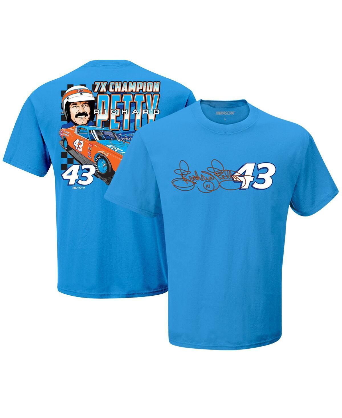 Mens Legacy Motor Club Team Collection Blue Richard Petty Seven-Time Champion T-shirt Product Image