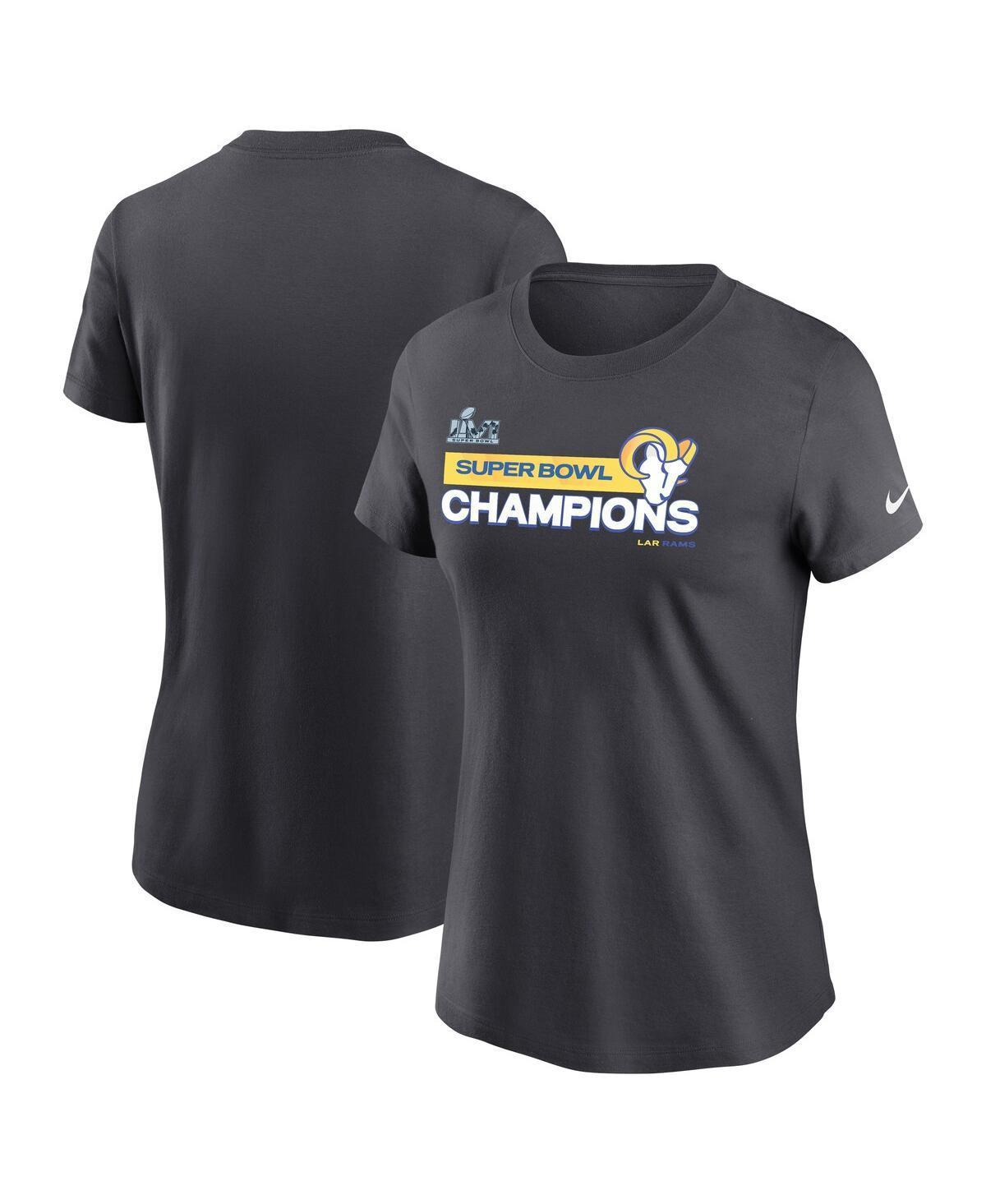 Womens Nike Anthracite Los Angeles Rams Super Bowl Lvi Champions T-shirt Product Image