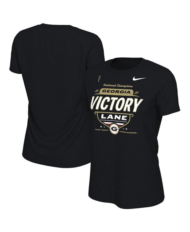 Womens Nike Black Georgia Bulldogs College Football Playoff 2021 National Champions Locker Room Victory Lane T-shirt Product Image